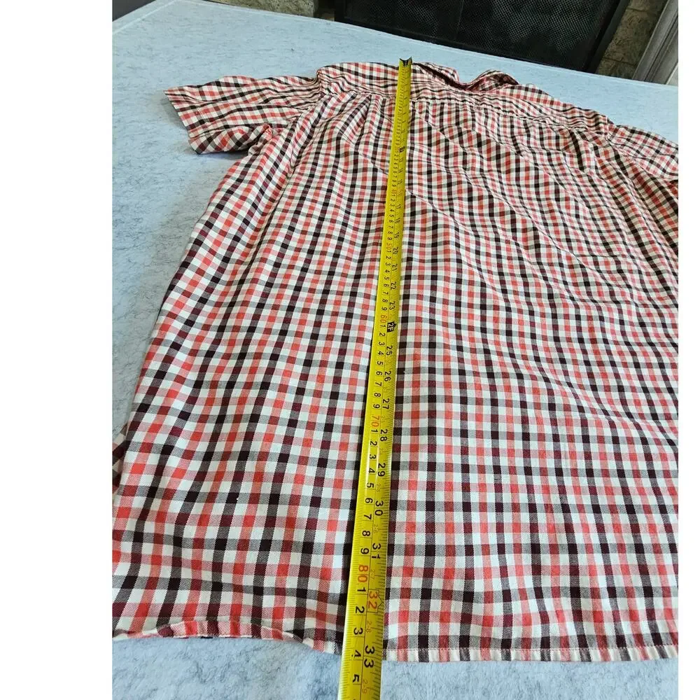 The North Face Short-Sleeve Passport Shirt Men's, Button Down, Red Plaid, Sz XXL